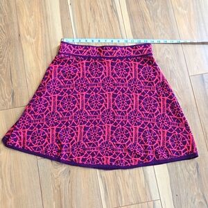 Krimson Klover Women's plum and coral knit A-line skirt size small